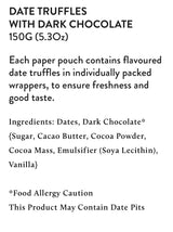 Date truffels dark chocolate 150 gram