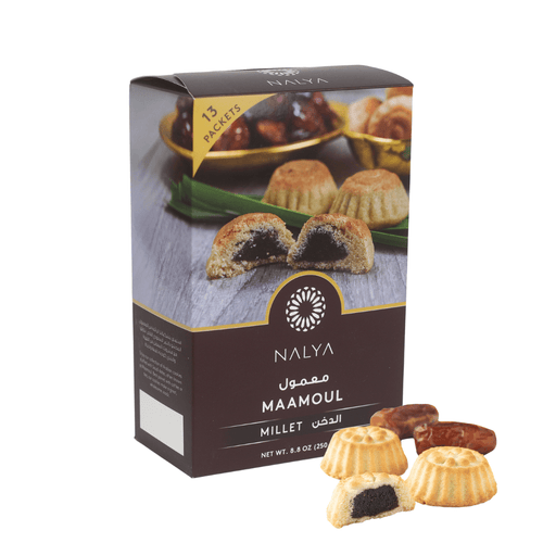 Dadel Koekjes Gerst - Gezond Dadelvulling | 250g in luxe verpakking met zichtbare koekjes en zachte vulling, ideaal als gezonde snack bij koffie.