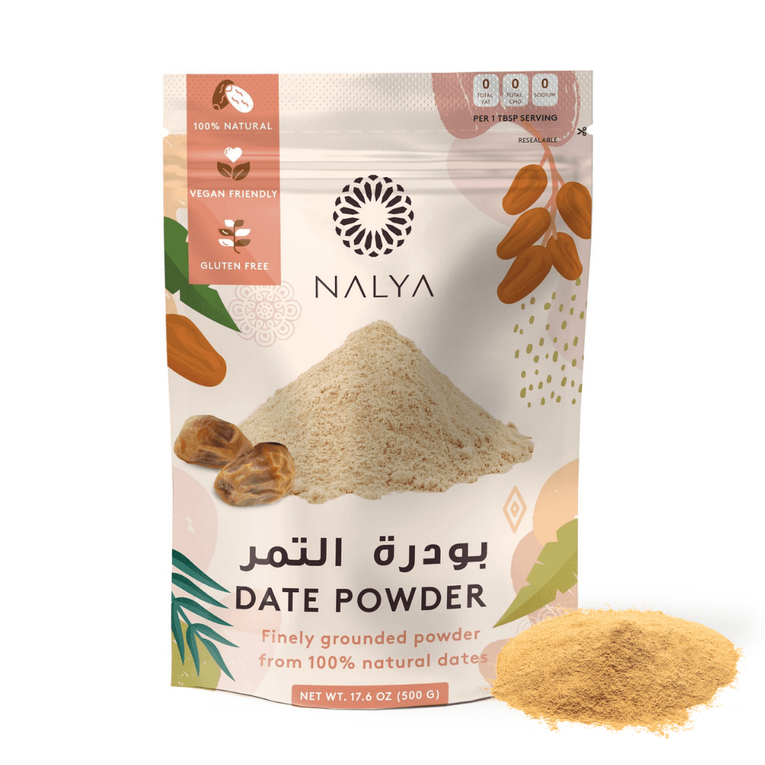 Dadel Poeder - DadelSuiker van Nakheel Alya in 500 gram verpakking, 100% natuurlijk en vezelrijk alternatief voor geraffineerde suiker.