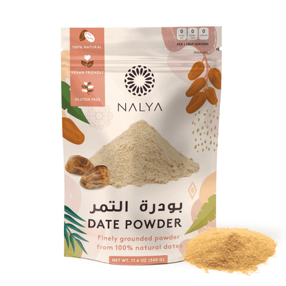 Dadel Poeder - DadelSuiker van Nakheel Alya in 500 gram verpakking, 100% natuurlijk en vezelrijk alternatief voor geraffineerde suiker.