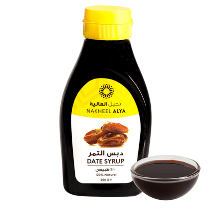 Dadel Siroop - Dadel Stroop van Nakheel Alya in fles van 250g, 100% puur zonder toevoegingen, ideaal voor koken en bakken.