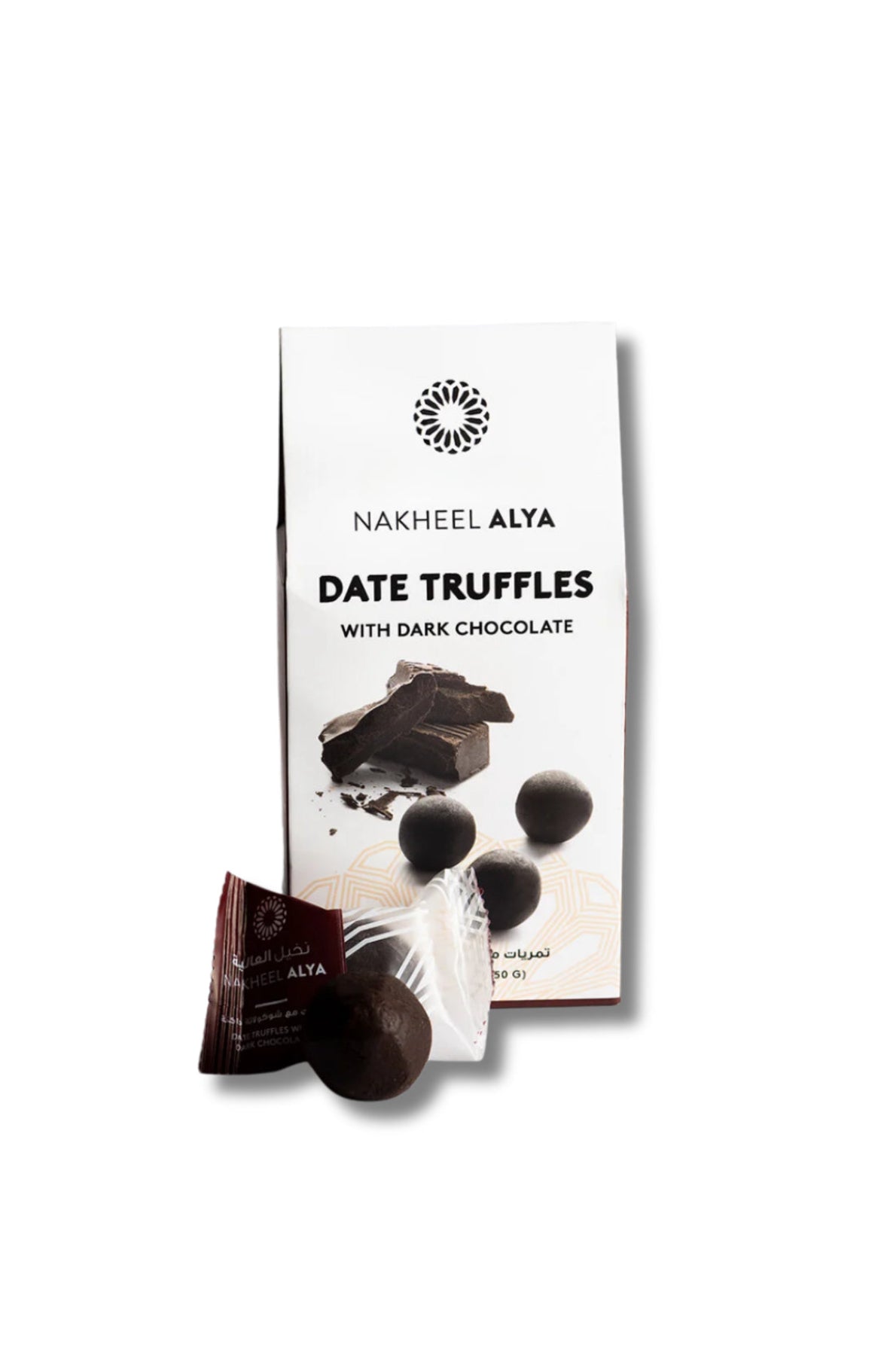 Date truffels dark chocolate 150 gram