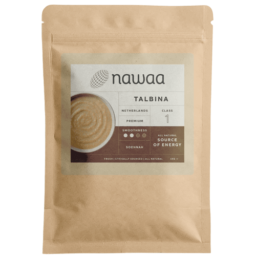 Talbina -soennah product | Premium Kwaliteit, puur & voedzaam in kraft verpakking van 1KG, rijk aan vezels en vitamines voor gezond ontbijt.