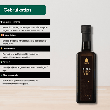 Zwarte Zaad Olie - 250 ML - Dadelskopen.nl